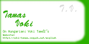 tamas voki business card